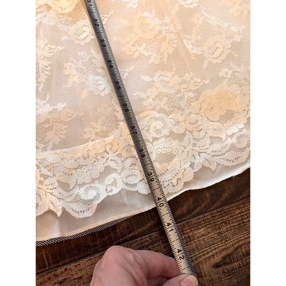 Vintage 60's 70's Victorian Lace Prairie Cottage Wedding Gown Dress High Neck - Picture 16 of 16